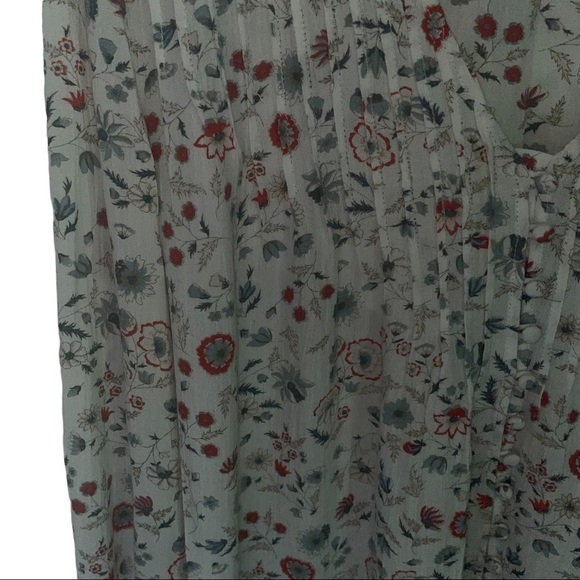 AG adriano goldshmeid lightweight white boho floral long sleeve top - Picture 4 of 8